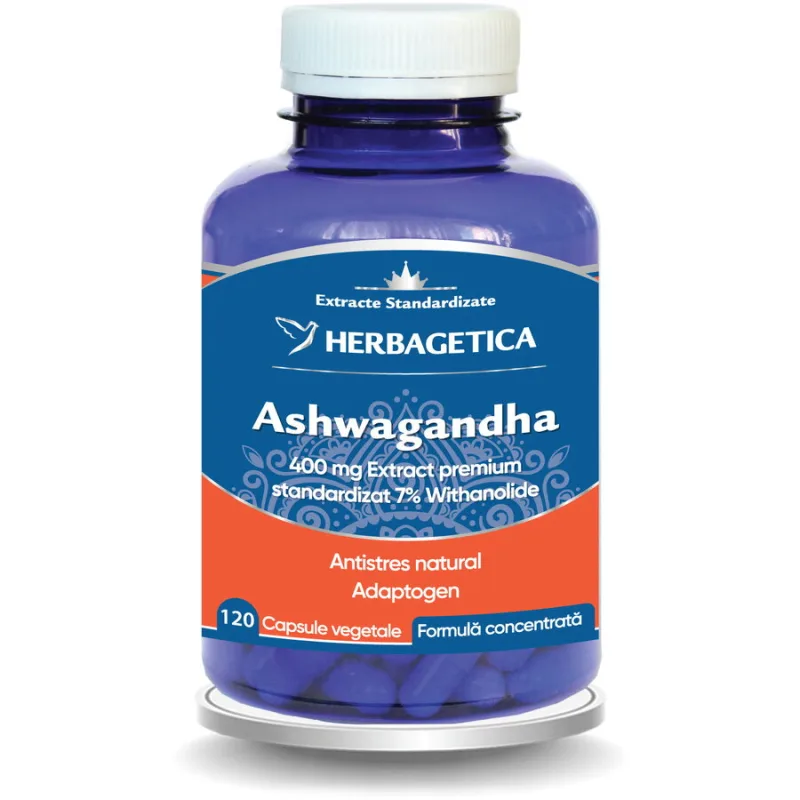Ashwagandha 120cps HERBAGETICA — preț și oferte