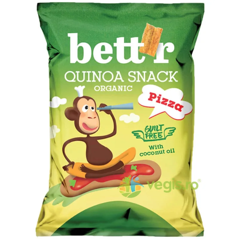 Quinoa Snack cu Pizza fara Gluten Ecologic/Bio 50g BETTR — preț și oferte
