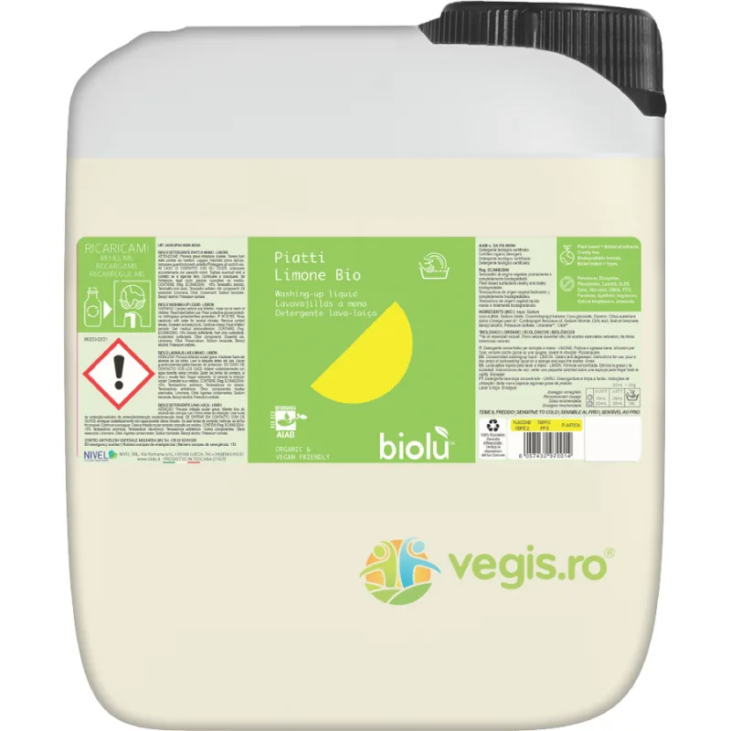 Detergent pentru Spalat Vase Ecologic/Bio 5L BIOLU — preț și oferte