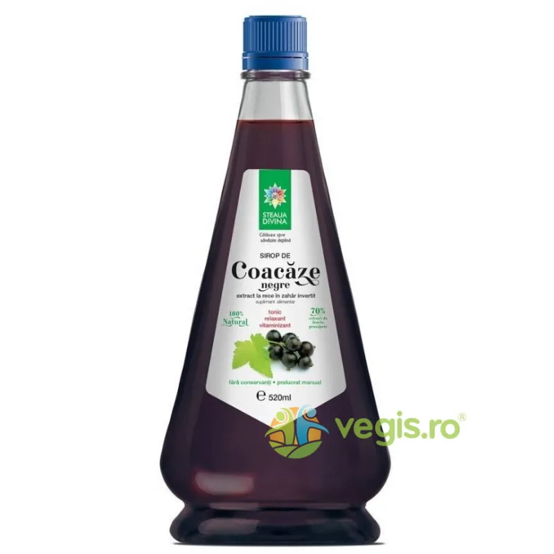 Sirop Natural de Coacaz Negru Presat la Rece 520ml STEAUA DIVINA — preț și oferte