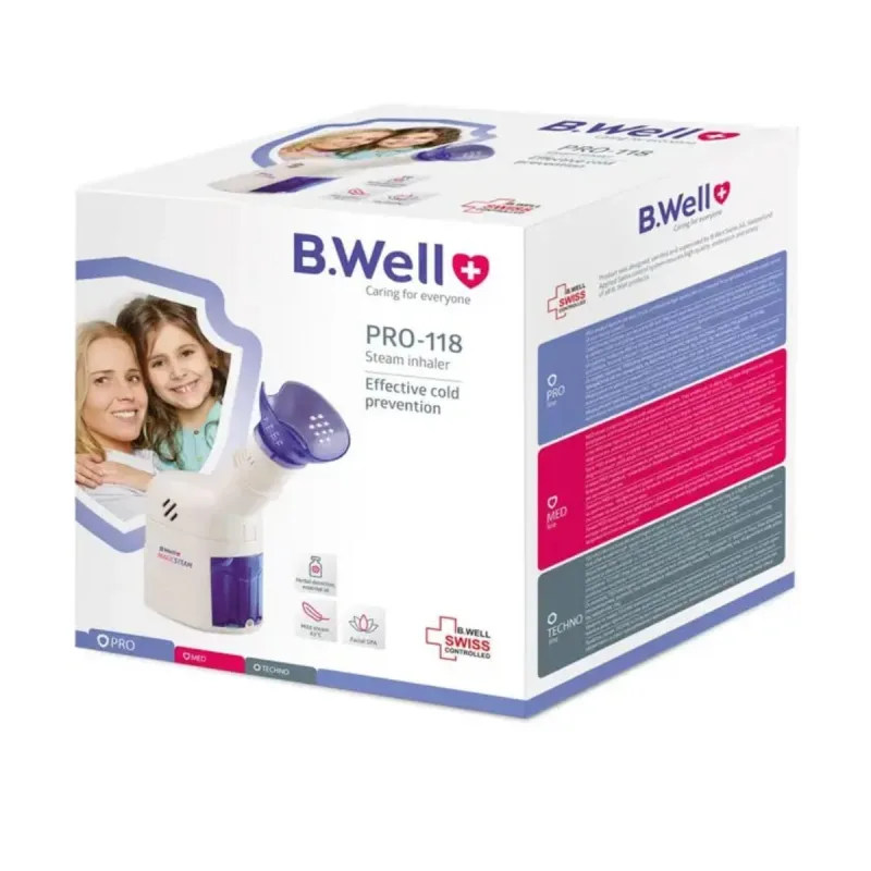 Inhalator automat cu abur pentru copii si adulti PRO-118, B.Well BWELL — preț și oferte