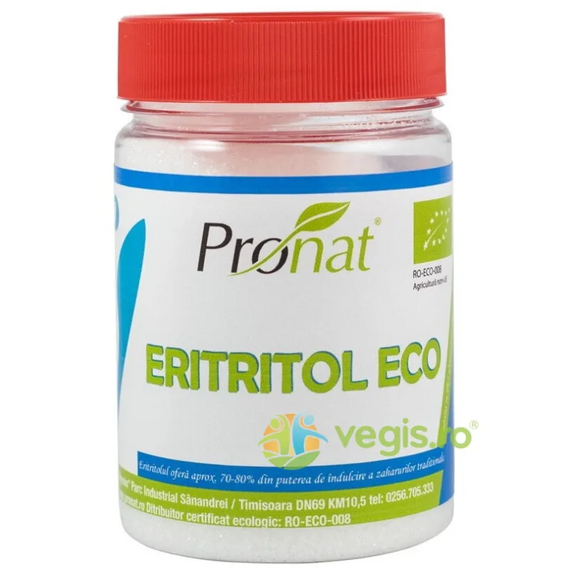 Eritritol (Inlocuitor de Zahar) Ecologic/Bio 200g PRONAT — preț și oferte