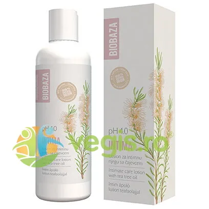 Gel Intim Natural cu Ulei de Arbore de Ceai si Acid Lactic pH 4.0 Intima 200ml BIOBAZA — preț și oferte
