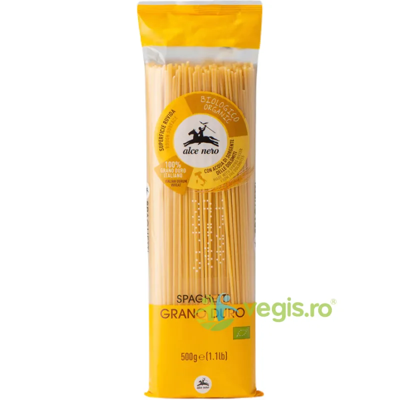 Spaghetti din Grau Dur Ecologice/Bio 500g Alce Nero — preț și oferte