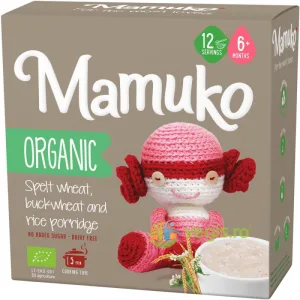 Porridge din 3 Cereale (Spelta, Hrisca si Orez) 6+ Luni Ecologic/Bio 200g