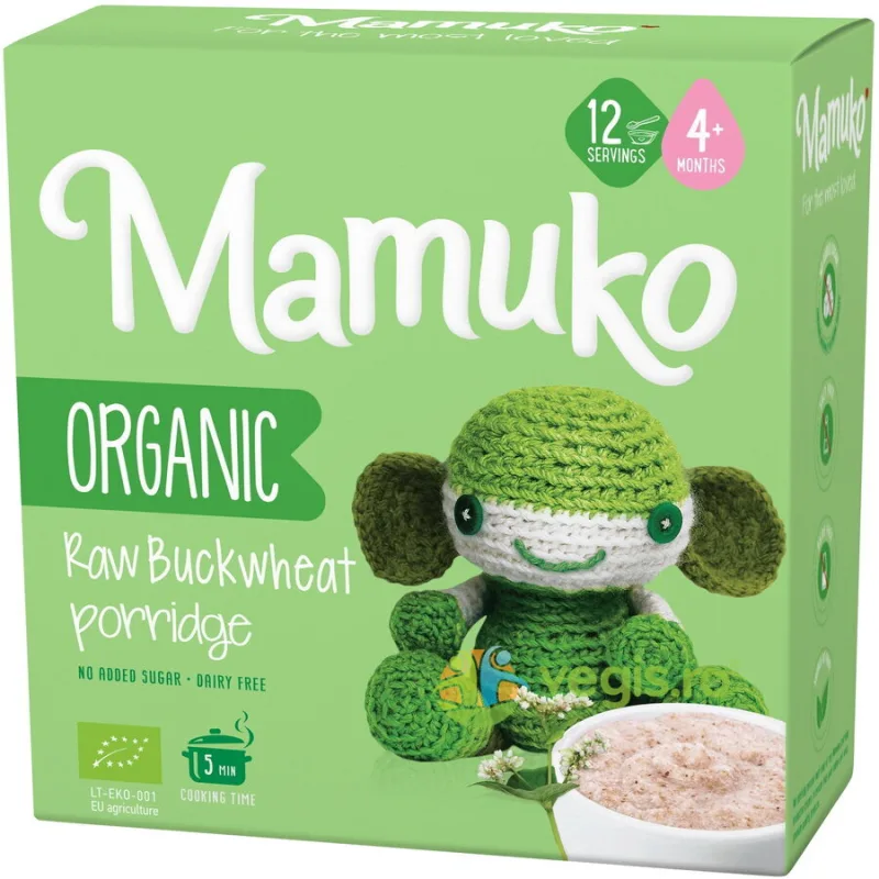 Porridge din Hrisca Raw 4+ Luni Ecologic/Bio 200g MAMUKO — preț și oferte