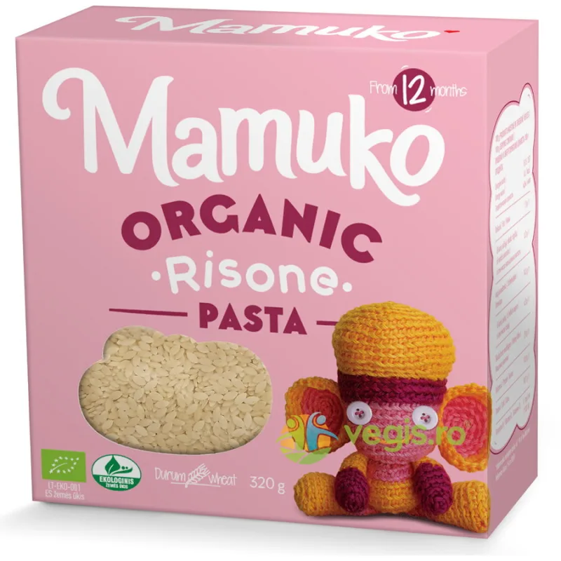 Paste in Forma de Graunte pentru Copii din Grau Dur Ecologice/Bio 320g MAMUKO — preț și oferte