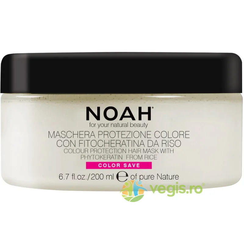 Masca de Par pentru Protectia Culorii cu Proteina Hidrolizata din Orez 200ml NOAH — preț și oferte