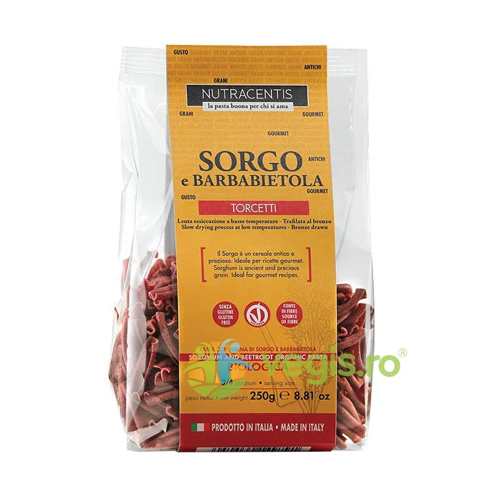 Paste cu Faina de Sorg si Sfecla Rosie fara Gluten Ecologice/Bio 250g NUTRACENTIS — preț și oferte