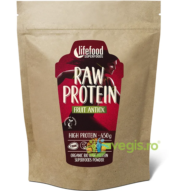 Pudra Proteica Fruit Antiox Superfood Raw Ecologica/Bio 450g LIFEFOOD — preț și oferte