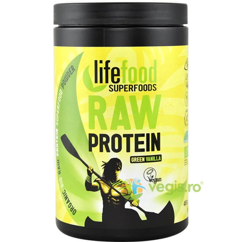 Pudra Proteica Green Vanilla Superfood Raw Ecologica/Bio 450g LIFEFOOD — preț și oferte