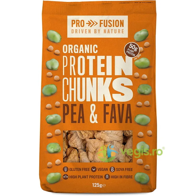 Proteina Vegetala Texturata din Mazare si Fava Bucati Mari Ecologica/Bio 125g PROFUSION — preț și oferte