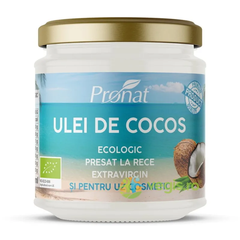 Ulei de Cocos Extravirgin Presat la Rece Ecologic/Bio 200ml PRONAT — preț și oferte