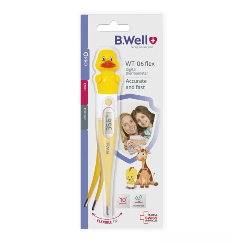Termometru digital cu cap flexibil in forma de ratusca WT-06, B.Well BWELL — preț și oferte