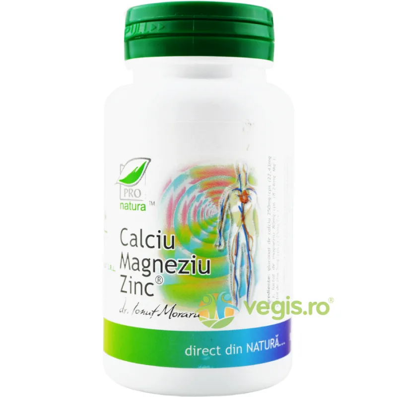Calciu Magneziu Zinc 60cps Medica - Pro Natura — preț și oferte