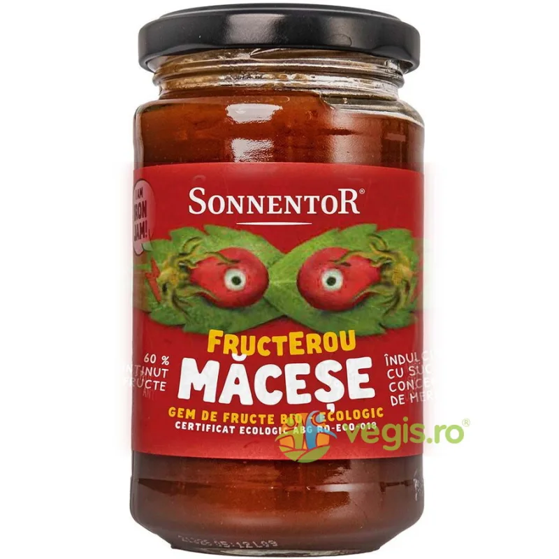 Gem de Macese Indulcit cu Suc de Mere Fructerou Ecologic/Bio 250g SONNENTOR — preț și oferte