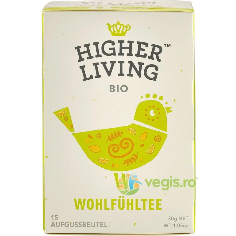 Ceai pentru Stare de Bine Ecologic/Bio 15 plicuri HIGHER LIVING — preț și oferte