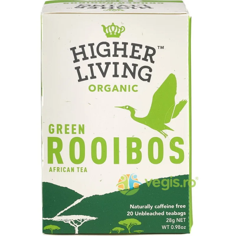 Ceai Verde Rooibos Ecologic/Bio 20 plicuri HIGHER LIVING — preț și oferte