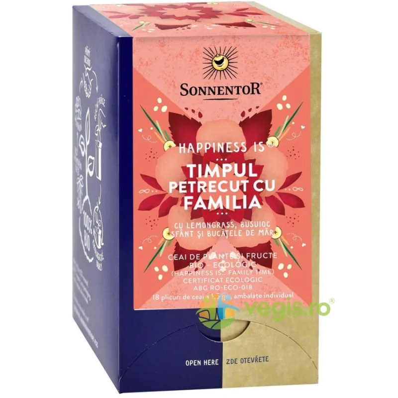 Ceai ''Happiness is...Timpul Petrecut cu Familia'' Ecologic/Bio 18dz SONNENTOR — preț și oferte