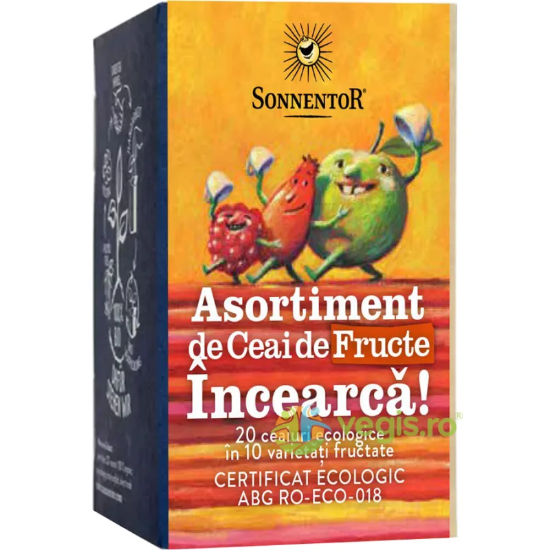 Ceai Incearca! Asortiment de Ceai de Fructe Ecologic/Bio 20dz SONNENTOR — preț și oferte