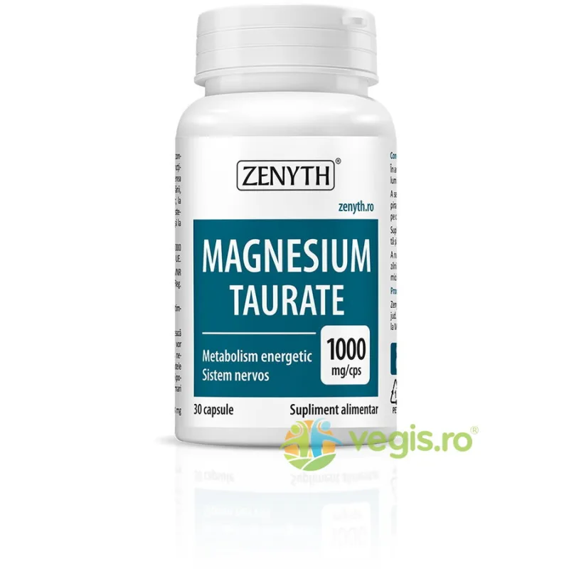 Magnesium Taurate 1000mg 30cps Zenyth — preț și oferte