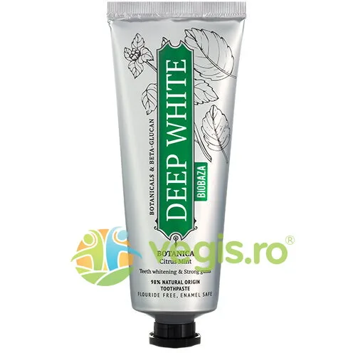 Pasta de Dinti Albire pentru Dinti Sensibili cu Extracte Botanice si Zinc Mineral 75ml BIOBAZA — preț și oferte