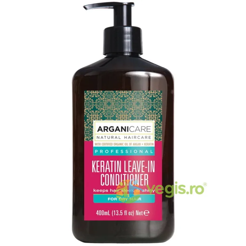 Balsam fara Clatire pentru Par Uscat cu Keratina 400ml ARGANICARE — preț și oferte