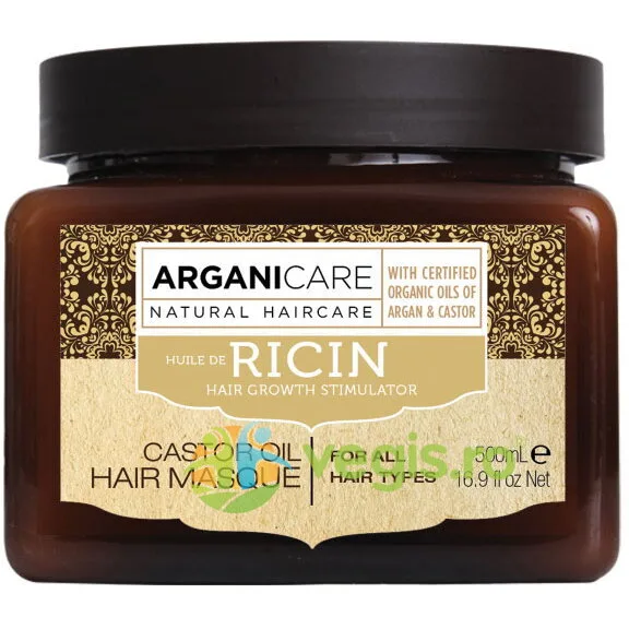 Masca Reparatoare pentru Toate Tipurile de Par cu Ulei de Ricin 500ml ARGANICARE — preț și oferte