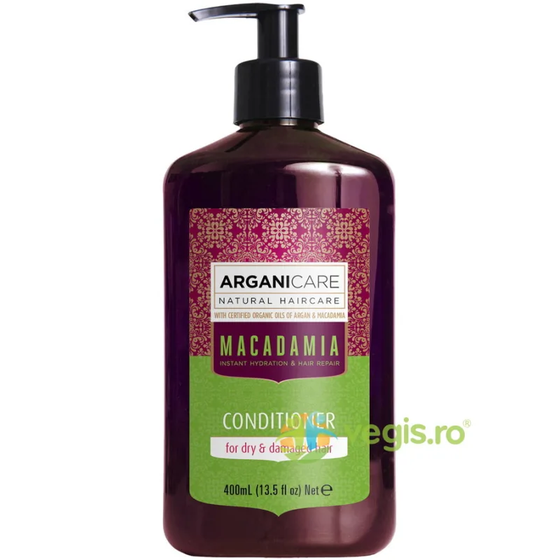 Balsam Ultra-hranitor pentru Par Uscat si Deteriorat cu Ulei de Macadamia 400ml ARGANICARE — preț și oferte