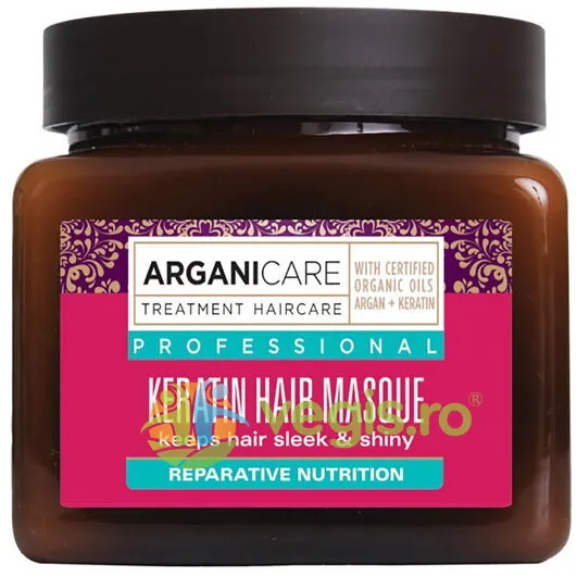 Masca Reparatoare si Nutritiva pentru Par Uscat si Deteriorat cu Keratina 500ml ARGANICARE — preț și oferte