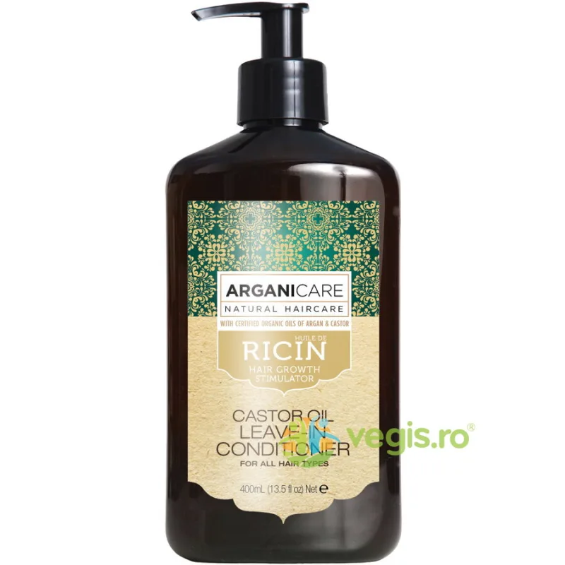 Balsam fara Clatire Ultra-Hidratant pentru Toate Tipurile de Par cu Ulei de Ricin 400ml ARGANICARE — preț și oferte