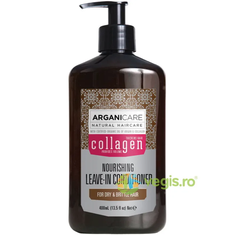 Balsam fara Clatire pentru Par Subtire, Deteriorat sau Fragil cu Colagen 400ml ARGANICARE — preț și oferte