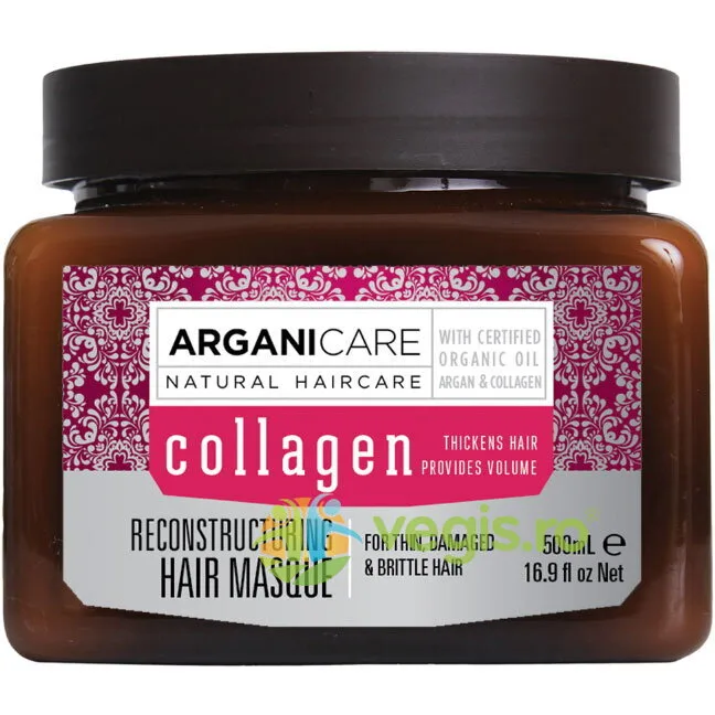 Masca Regeneranta pentru Par Subtire, Deteriorat si Fragil cu Colagen 500ml ARGANICARE — preț și oferte