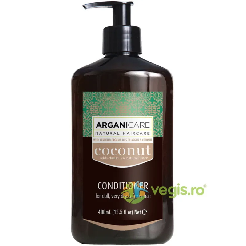 Balsam Ultra-hranitor pentru Par fara Stralucire, foarte Uscat si Frizzy cu Cocos 400ml ARGANICARE — preț și oferte