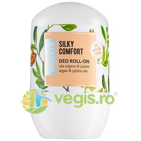 Deodorant Roll-On Natural pentru Femei pe Baza de Piatra de Alaun cu Unt de Shea si Jojoba Silky Comfort 50ml BIOBAZA — preț și oferte