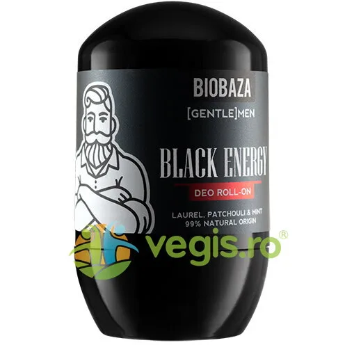 Deodorant Natural pentru Barbati pe Baza de Piatra de Alaun cu Dafin si Patchouli Black Energy 50ml BIOBAZA — preț și oferte