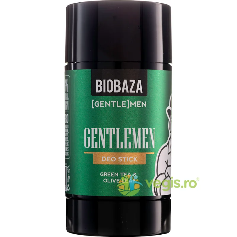 Deodorant Natural Stick pentru Barbati cu Extract de Ceai Verde fara Aluminiu Gentlemen 50ml BIOBAZA — preț și oferte