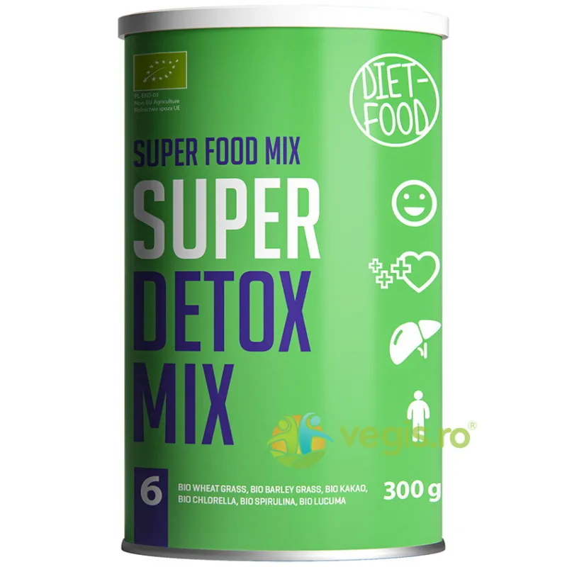 Super Detox Mix Pulbere Ecologic/Bio 300g DIET FOOD — preț și oferte