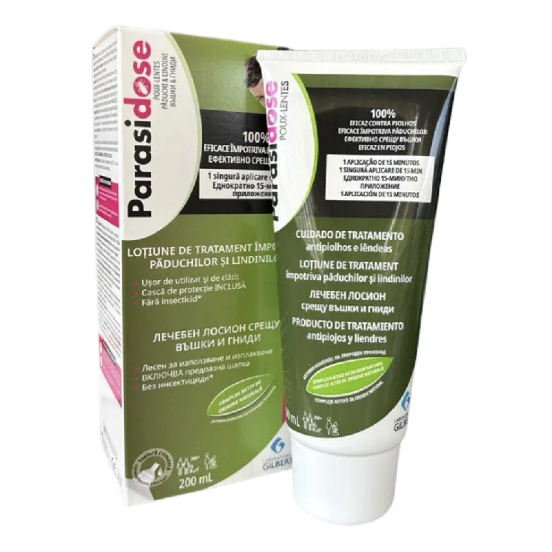 Lotiune tratament paduchi si lindini Parasidose Expres, 200 ml, Gilbert LABORATOIRES GILBERT — preț și oferte