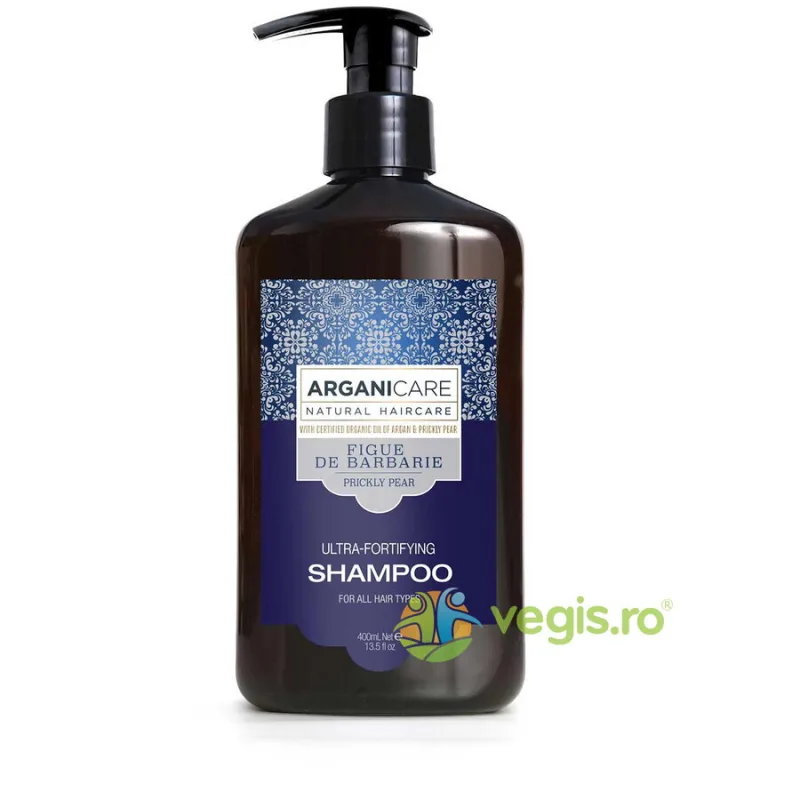 Sampon Fortifiant si Hranitor pentru Toate Tipurile de Par cu Ulei de Fruct de Cactus 400ml ARGANICARE — preț și oferte