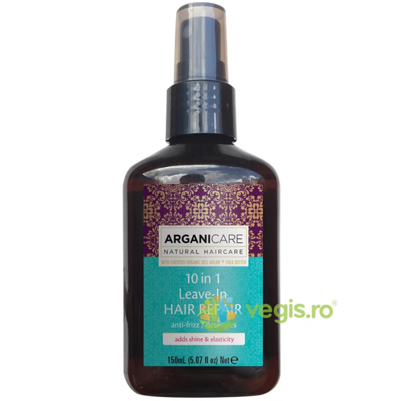 Spray Reparator fara Clatire pentru Par 10 in 1 cu Ulei de Argan si Unt de Shea 150ml ARGANICARE — preț și oferte