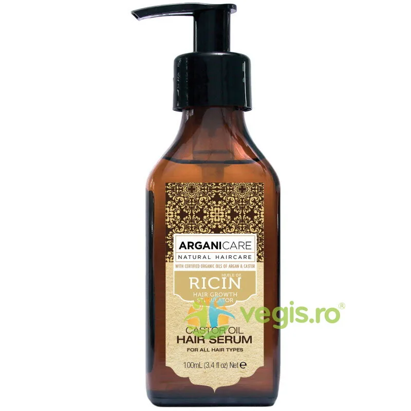 Ser Protector si Regenerant pentru Toate Tipurile de Par cu Ulei de Ricin 100ml ARGANICARE — preț și oferte