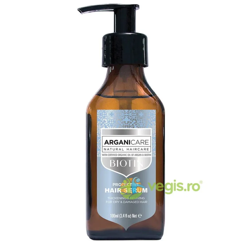 Ser Protector pentru Par Uscat sau Deteriorat cu Biotina 100ml ARGANICARE — preț și oferte