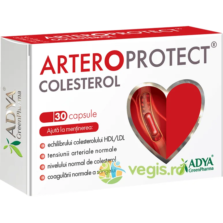 Arteroprotect Colesterol 30cps Adya GreenPharma — preț și oferte