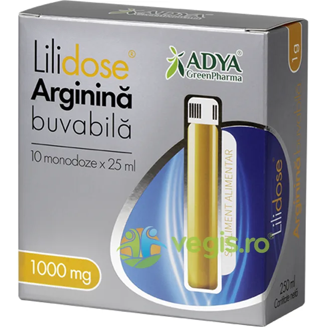 Lilidose Arginina Buvabila 1000mg 25ml*10mdz Adya GreenPharma — preț și oferte