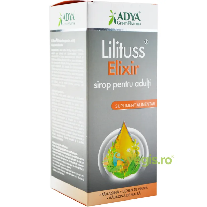 Sirop pentru Adulti Lilituss Elixir 200ml Adya GreenPharma — preț și oferte