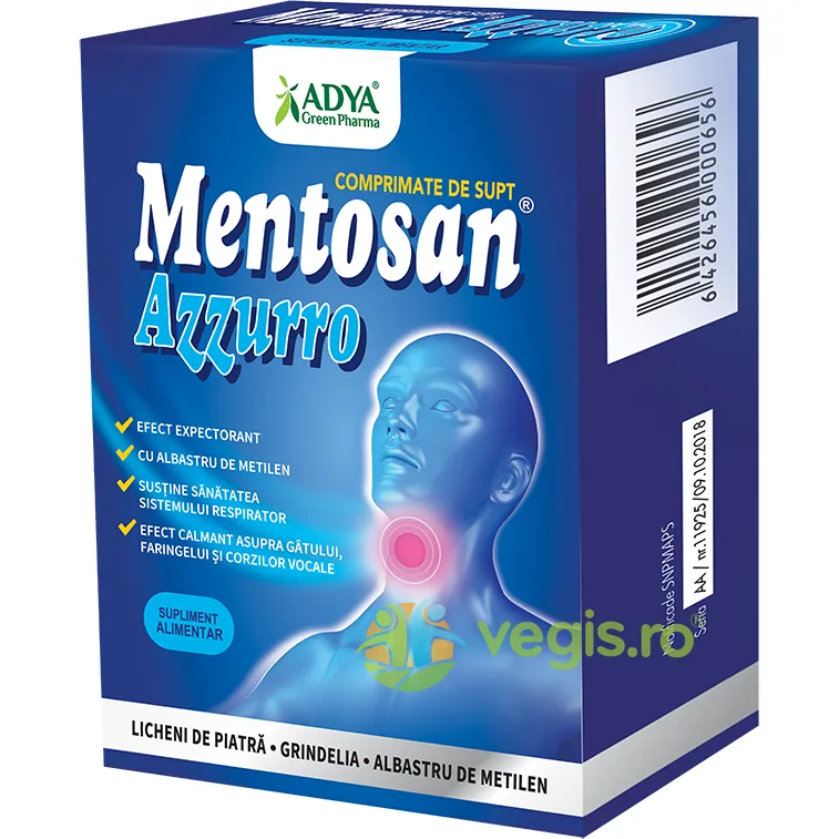Mentosan Azzurro 21cpr Adya GreenPharma — preț și oferte