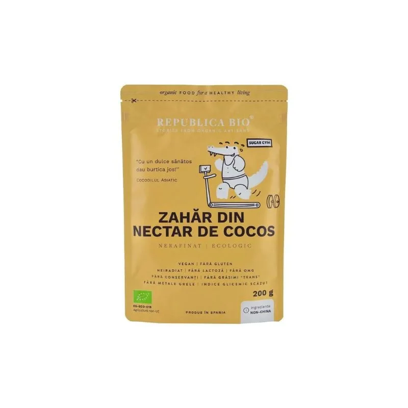 Republica BIO Zahar din nectar de cocos, nerafinat, ecologic, pur, 200g — preț și oferte