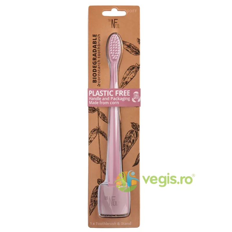 Periuta de Dinti Biodegradabila cu Suport Rose Quartz JACK N'JILL — preț și oferte