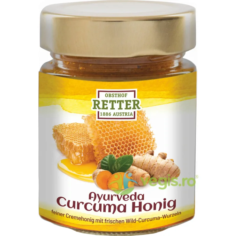 Miere cu Turmeric (Curcuma) Ecologica/Bio 250g RETTER — preț și oferte